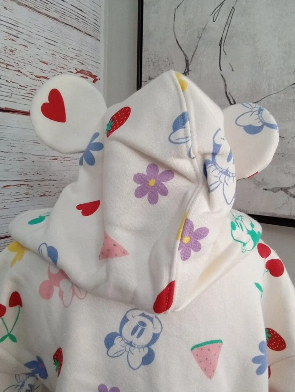 Baby Gap Disney Minnie Mouse Girls Fleece Zip Hoodie Size 4 Years NWT